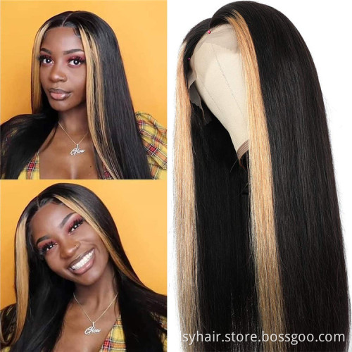 Mink Straight Full Lace Human Hair Wigs Women Wholesale 12a Brazilian Virgin Hair Lace Front Wig for Black Transparent Soft Dye